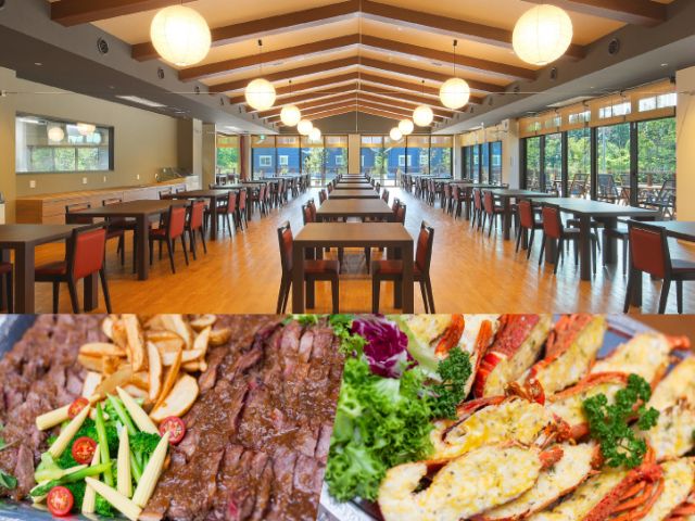 食事はバイキングビュッフェ！