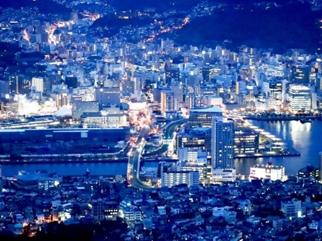 長崎の誇る・稲佐山の夜景。