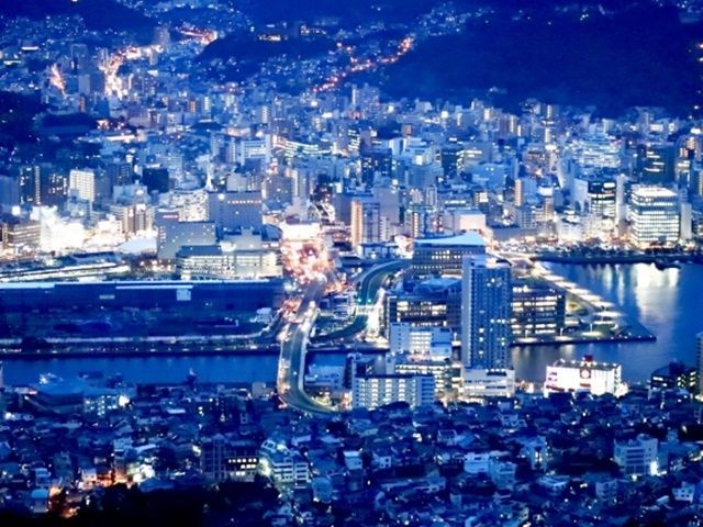 長崎の誇る・稲佐山の夜景。