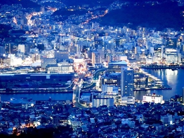 長崎の誇る・稲佐山の夜景。
