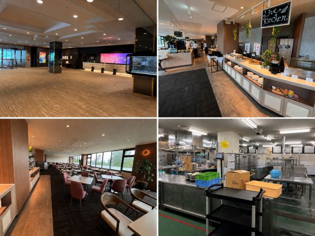 館内と調理場の様子です！館内はリニューアル工事した為とても落ち着いた雰囲気となります！