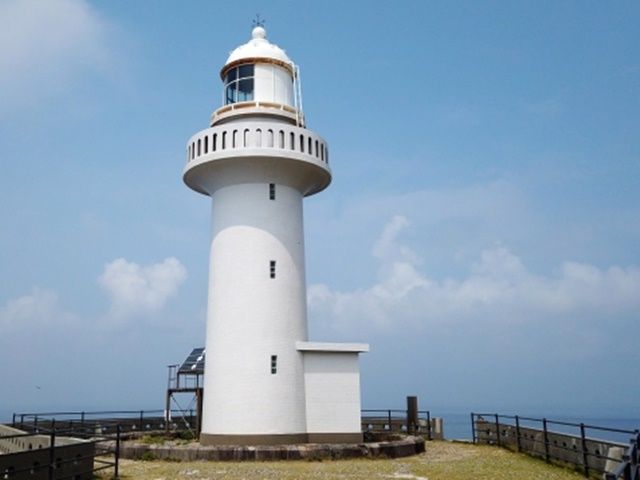 大瀬埼灯台。九州本土で最も遅い時間に夕陽が沈む場所。