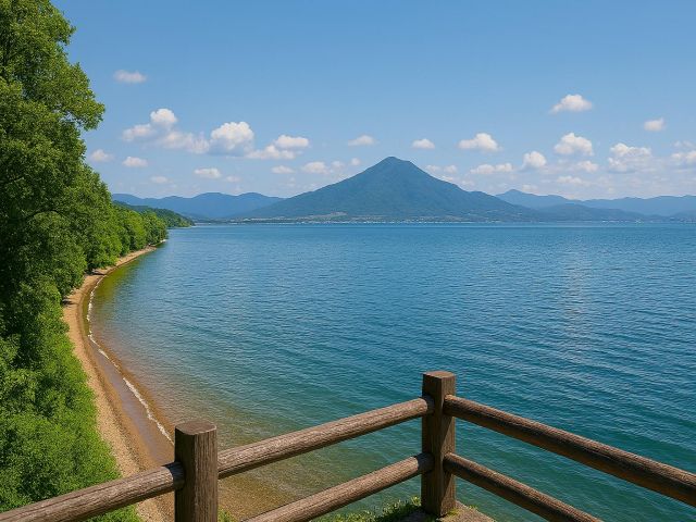 日本一大きい湖が目の前にあります！