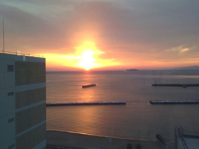 海が目の前のホテルです♪