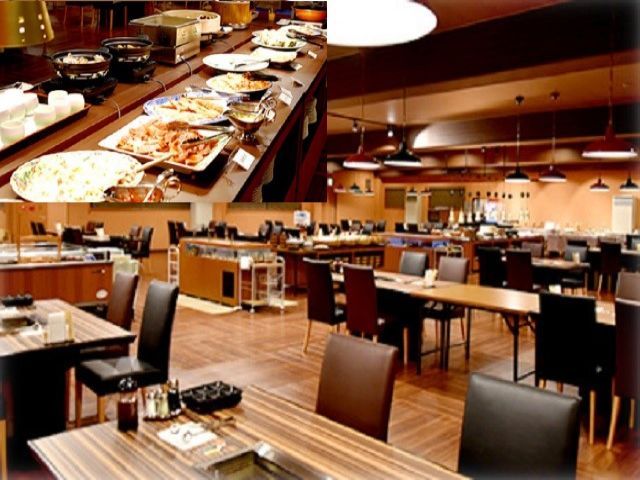 メインの仕事場は全128席の広いバイキングレストラン！！料理は40品目以上にのぼります！！