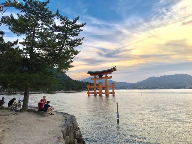 フェリーに乗って宮島へ移動しましょう！
