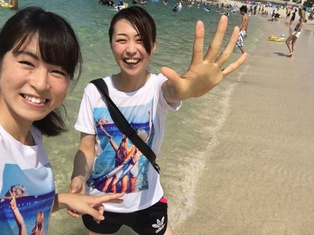 夏は海水浴もできます