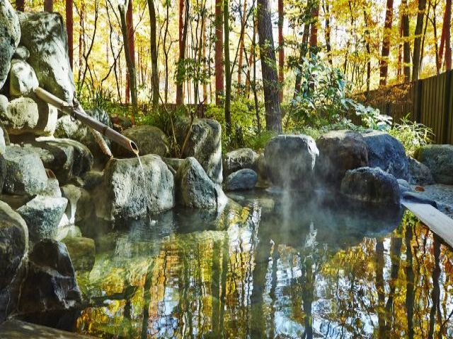 《疲れたあとは温泉へ！》
透明で湯ざわりがやさしい美肌の湯へ入りたい放題です♪