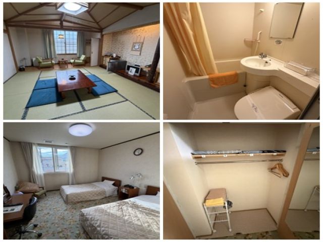 寮は休業中のビジネスホテルの客室を利用！広々とした個室です☆