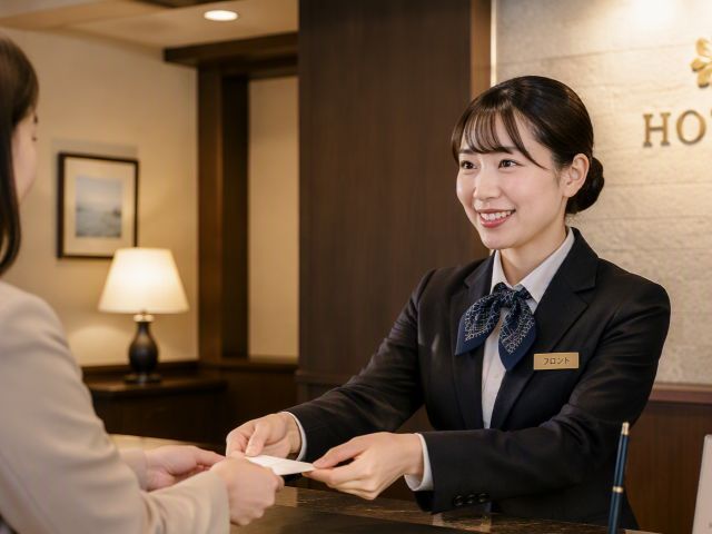 フロントをお任せします！「ホテルの顔」として、笑顔にご対応くださいね♪