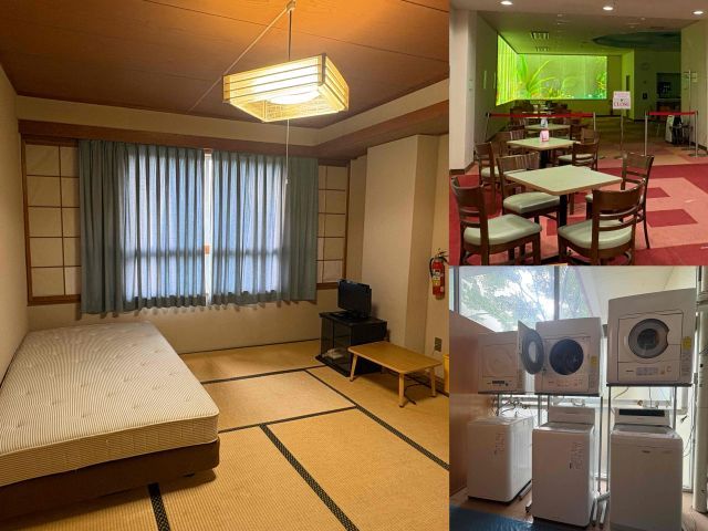 【寮写真】
個室寮となります。広めのお部屋です！
温泉も入浴可能！