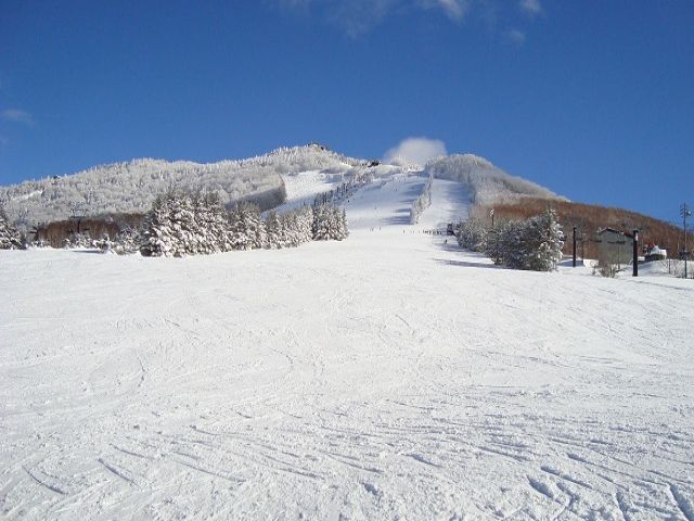 目の前が横幅が広い滑りやすいゲレンデです。もちろん他ゲレンデのリフトも乗れますよ～☆