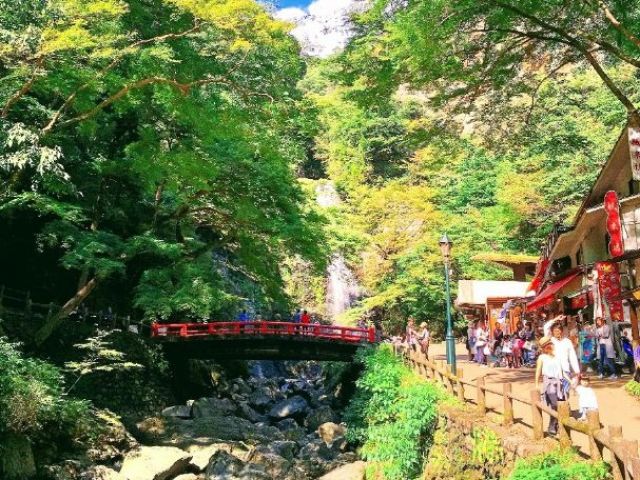 足を延ばせば箕面大滝も見行くことができます☆