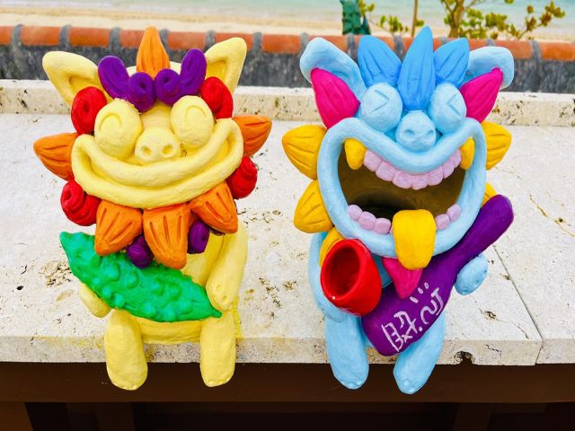 可愛いシーサーが敷地内に！探してみましょう☆