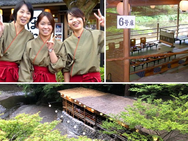 川床は京都らしさを満喫できる職場です。