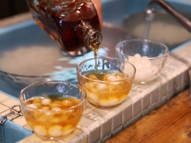 島原名物「かんざらし」。具雑煮やそうめんなどグルメな町です。