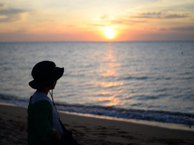 館山湾からは富士山と夕日の絶景が見られることも・・・