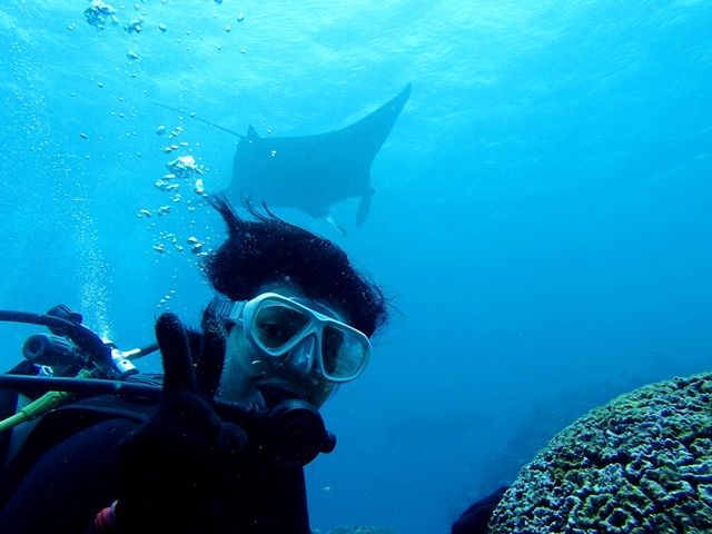 人気ダイビングスポット、マンタスクランブルに近いエリアです！マンタと写真が撮れるかも！？