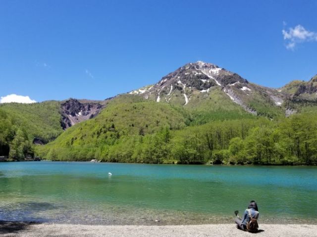 緑に囲まれた『上高地』でのお仕事でございます♪空気もおいしいですよ!!