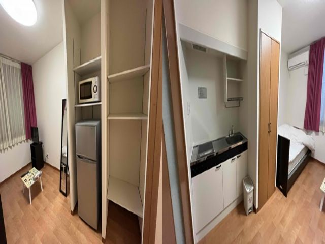 寮内写真。宮島は生活環境も整っており飲食店やお土産屋、カフェ、商店などなど