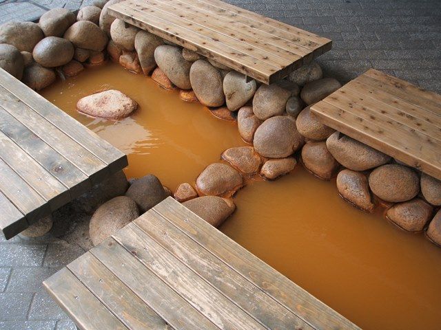 有馬の温泉の足湯です♪