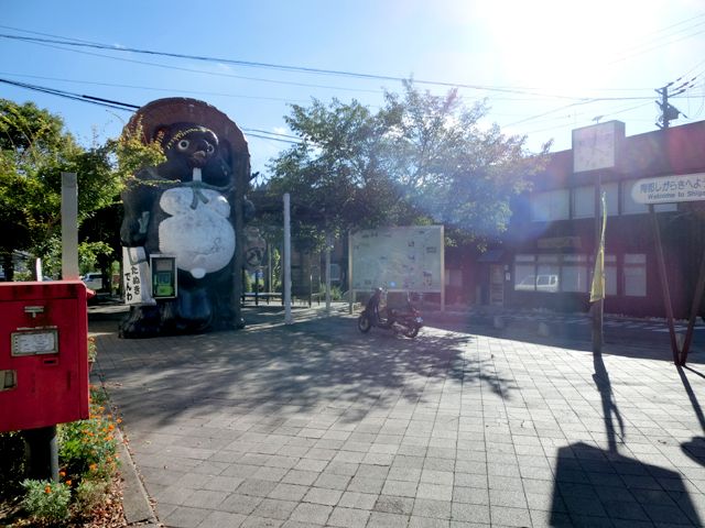 信楽は「タヌキの焼き物」で有名な場所です。