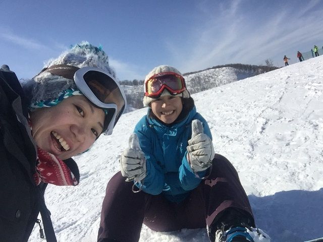 せっかくだから楽しく滑ろう！！雪質もよいから、滑りやすさばっちり！！