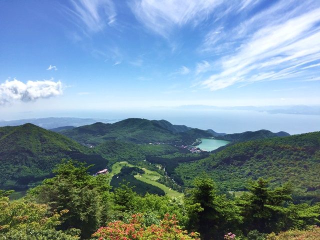 展望台からの眺めは壮大。晴れた日は熊本の阿蘇山も見えますよ。