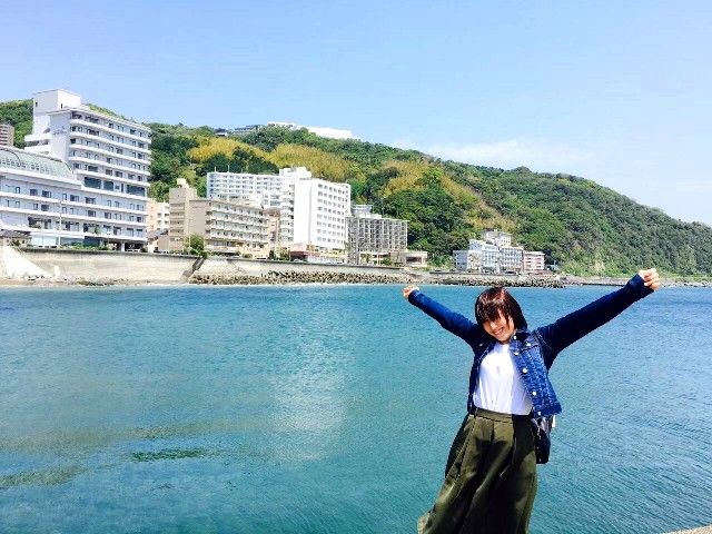 旅館の目の前は海。
砂浜のほかに堤防もあるのでふらっと海まで散歩もできちゃう♪