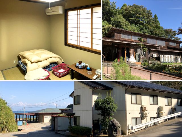 寮は個室、毎日温泉に入浴できます。