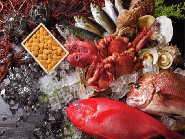 日本海の幸を調理！！