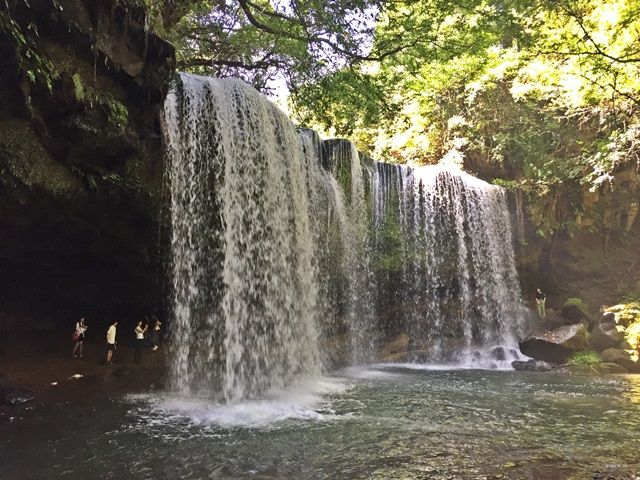 水カーテンが神秘的な鍋ヶ滝公園もいけちゃう♪