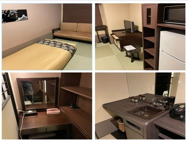 寮は館内にあります。
広々としたお部屋で住み心地良い♪