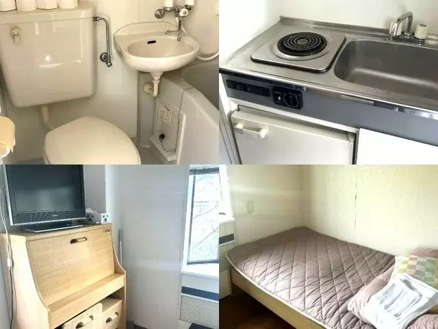 寮設備◎大人気の個室寮。館内の大浴場も利用できます。