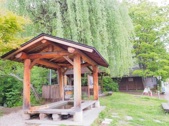 近くには足湯も有ります！
疲れた日はリフレッシュ！