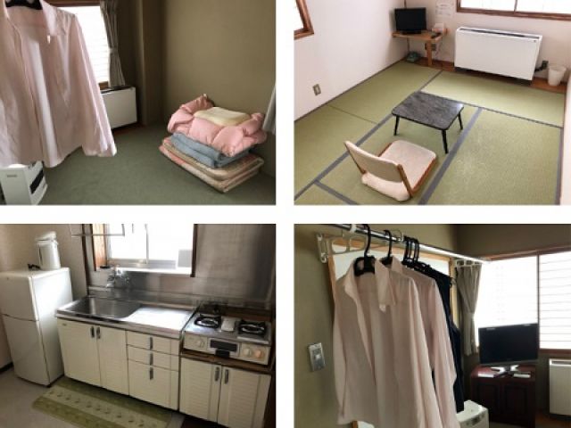 寮は和室で落ち着いた感じの安心できるお部屋です。
