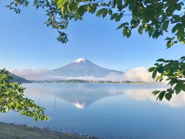 湖に映る富士山も綺麗ですね～☆
