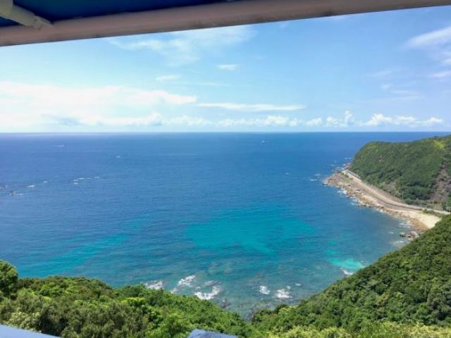 目の前は太平洋が広がっています。