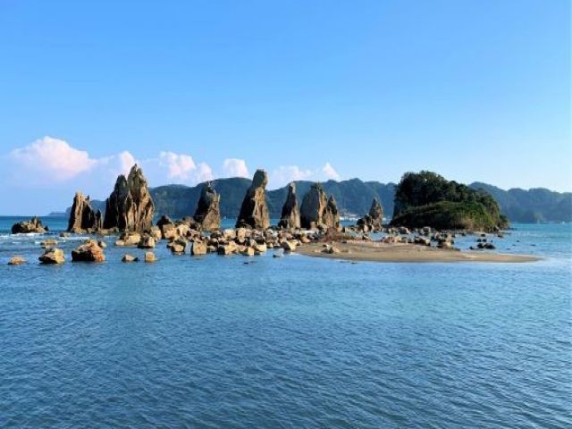 パワースポットの橋杭岩！