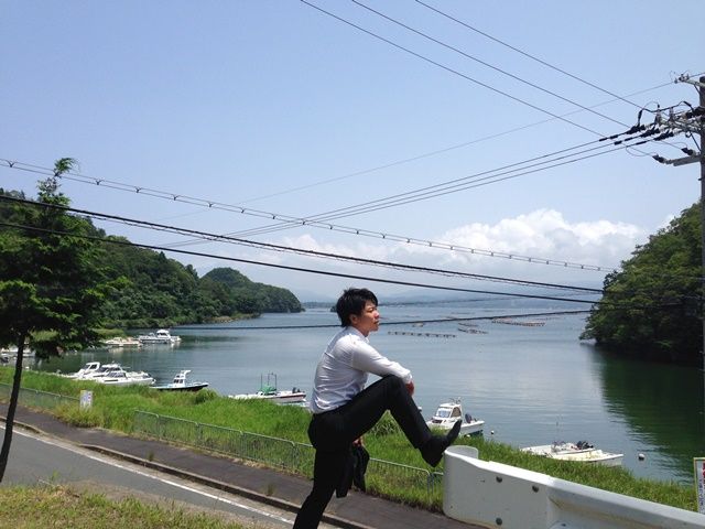 目の前は久美浜湾が広がっています♪