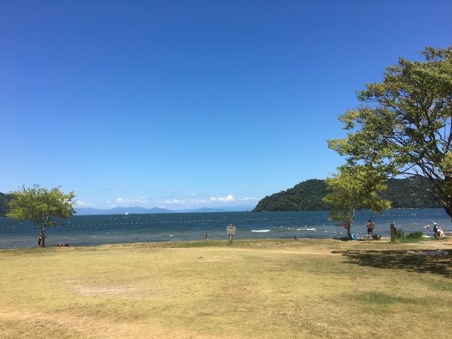 目の前は琵琶湖！