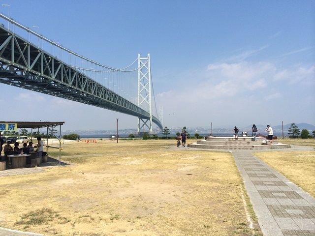 明石海峡大橋が目の前！！