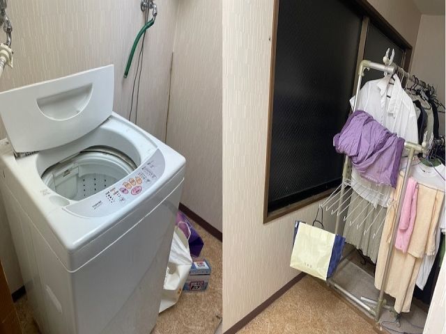 洗濯機・洗濯干す場所もあるので、快適です！
共同エリアなので、譲り合って使ってください♪