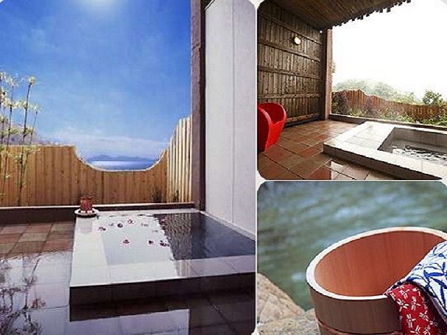 自慢の温泉入浴可能！！入浴時間によって変わる景色は絶景☆★