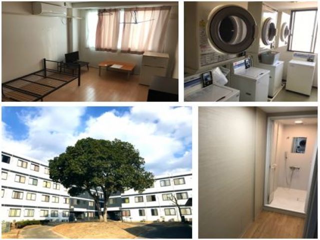 個室寮内：TV・冷蔵庫・ベッド(寝具)・エアコン・クローゼット完備！清潔感のある寮です！