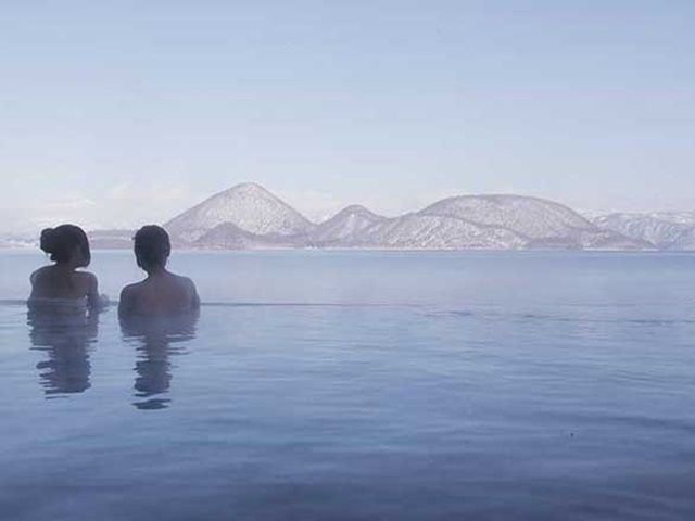 自慢の温泉にも入り放題☆