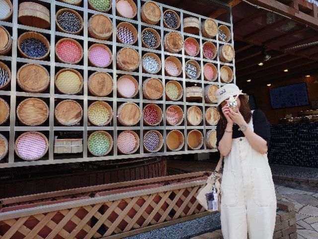 お休みは歩いて観光も満喫◇
温玉ソフトやクレープなど食べ歩きも楽しいです!!