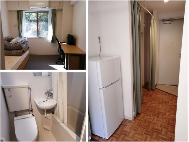 嬉しいユニットバス付の寮になります！