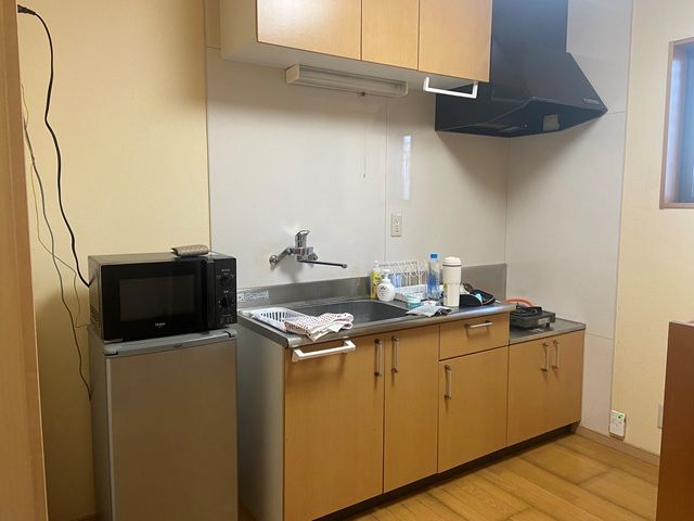 キッチンもついてるので自炊もできます！