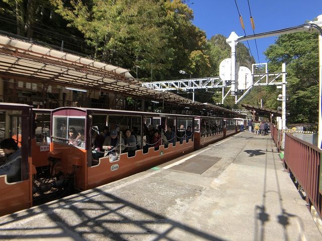 トロッコ列車で、黒部をお楽しみください。